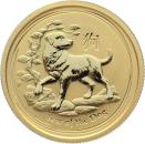 Australien 25 $ 2018 Jahr des Hundes - 1/4 Unze Feingold